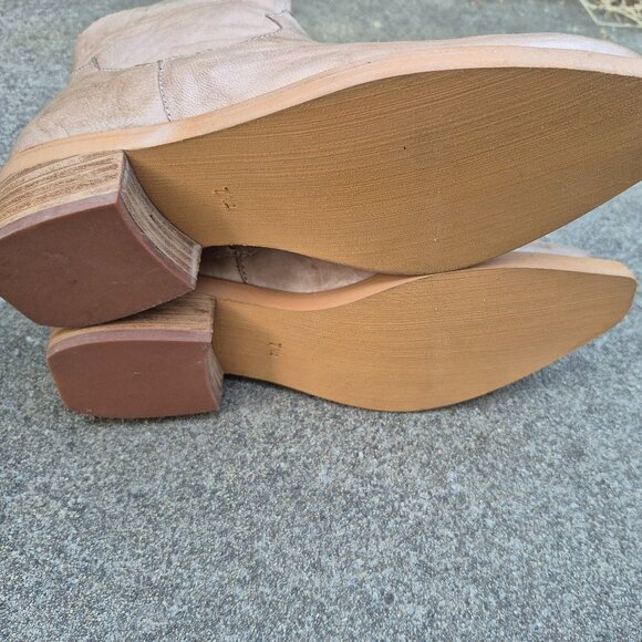 New NIB BED STU ROAN Leather Ankle Bootie Flame Edged Size 7.5 Southwestern Boho - Picture 15 of 16